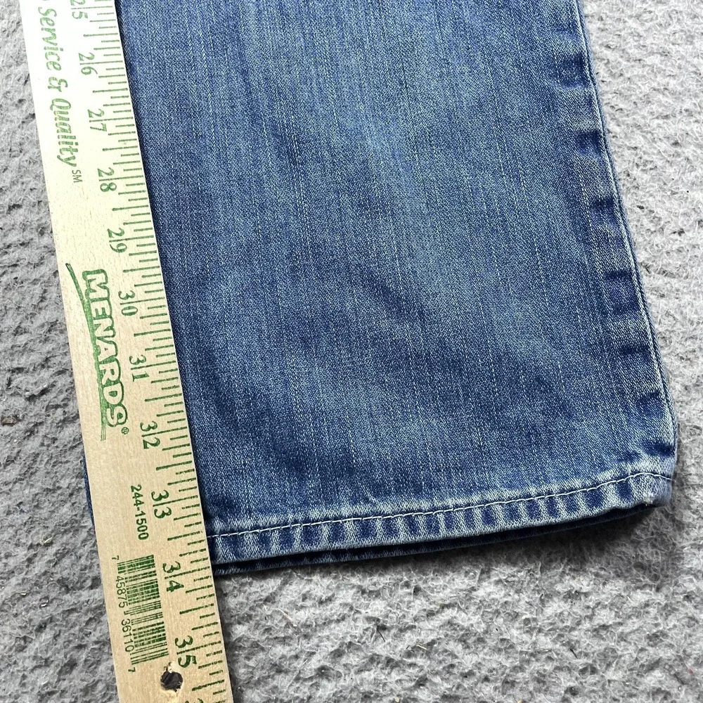 True Religion Ricky Flap SN Jeans Mens 38x34 Blue Med Wash Relaxed Straight